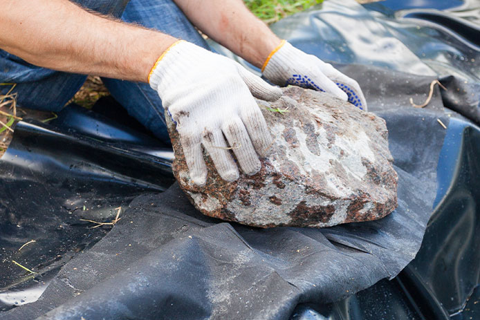 Placing rocks